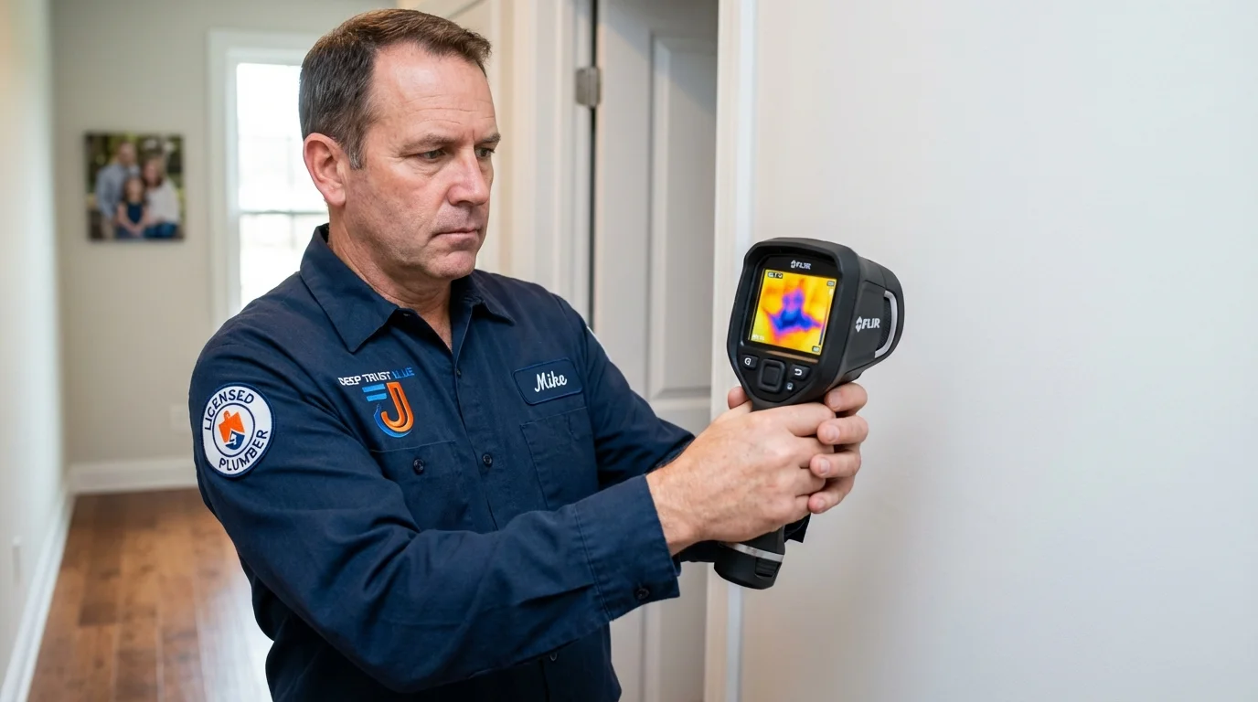 Thermal imaging leak detection by Johns Plumbing LLC in Princeton